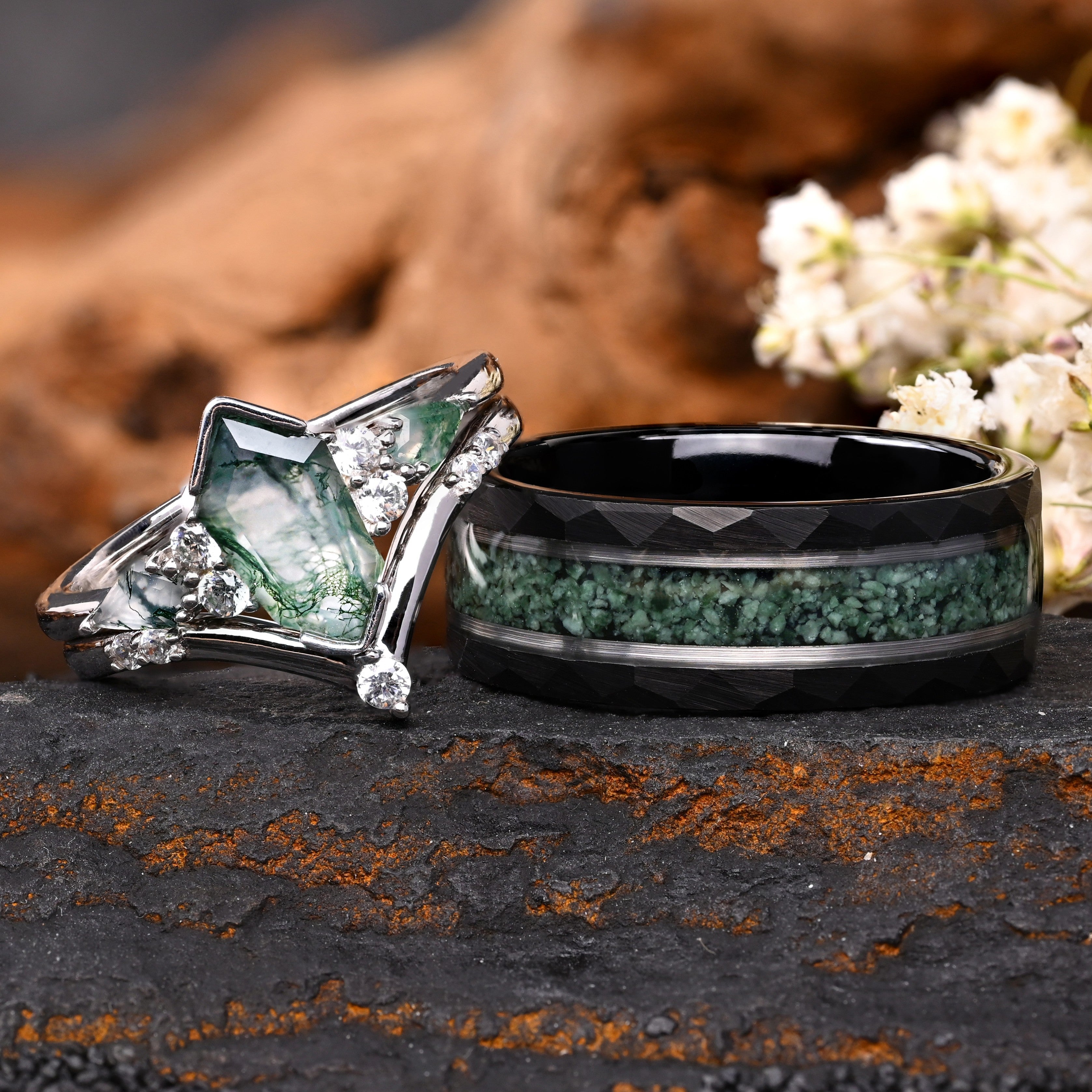 Mossy Charm - Ring Set