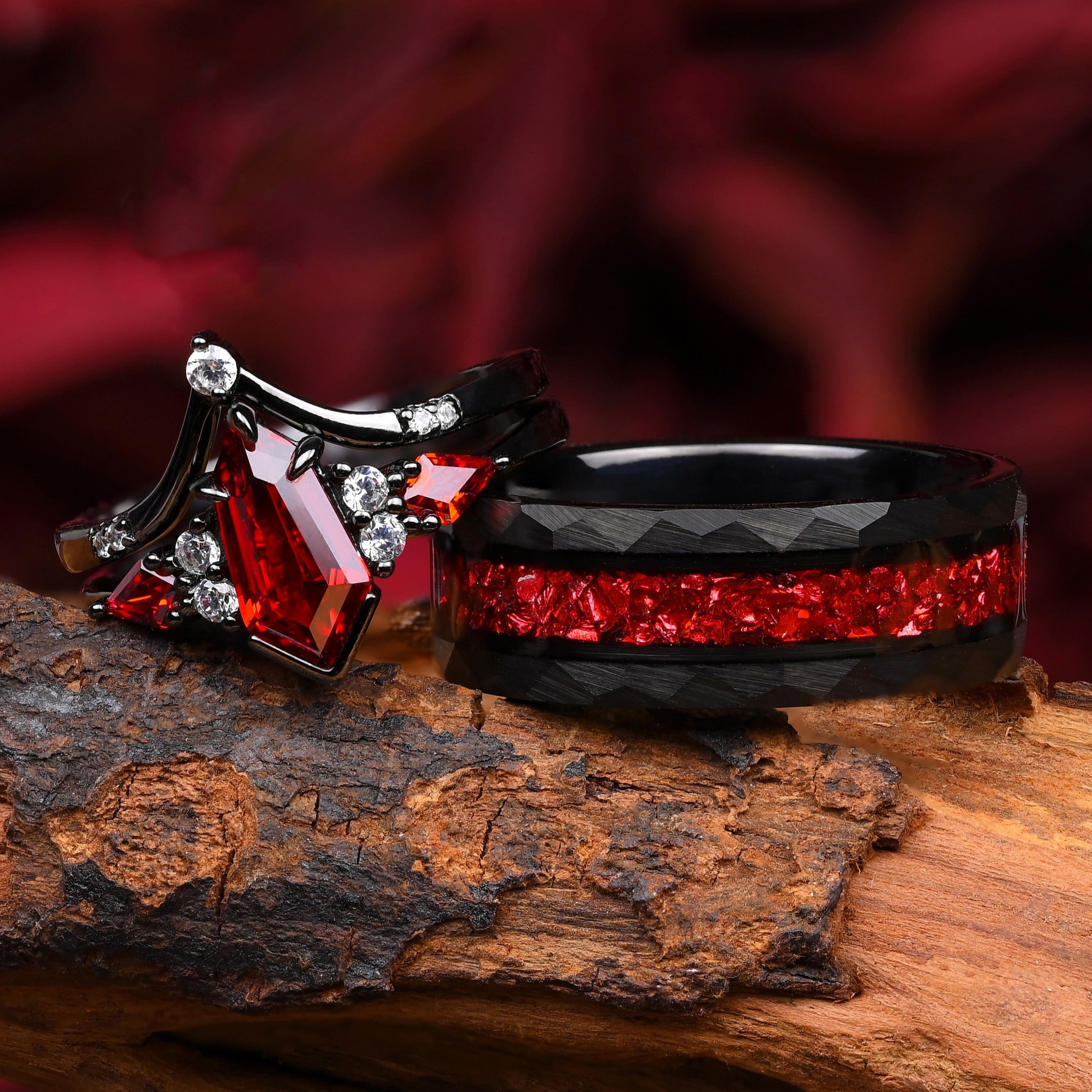 Garnet - Ring Set