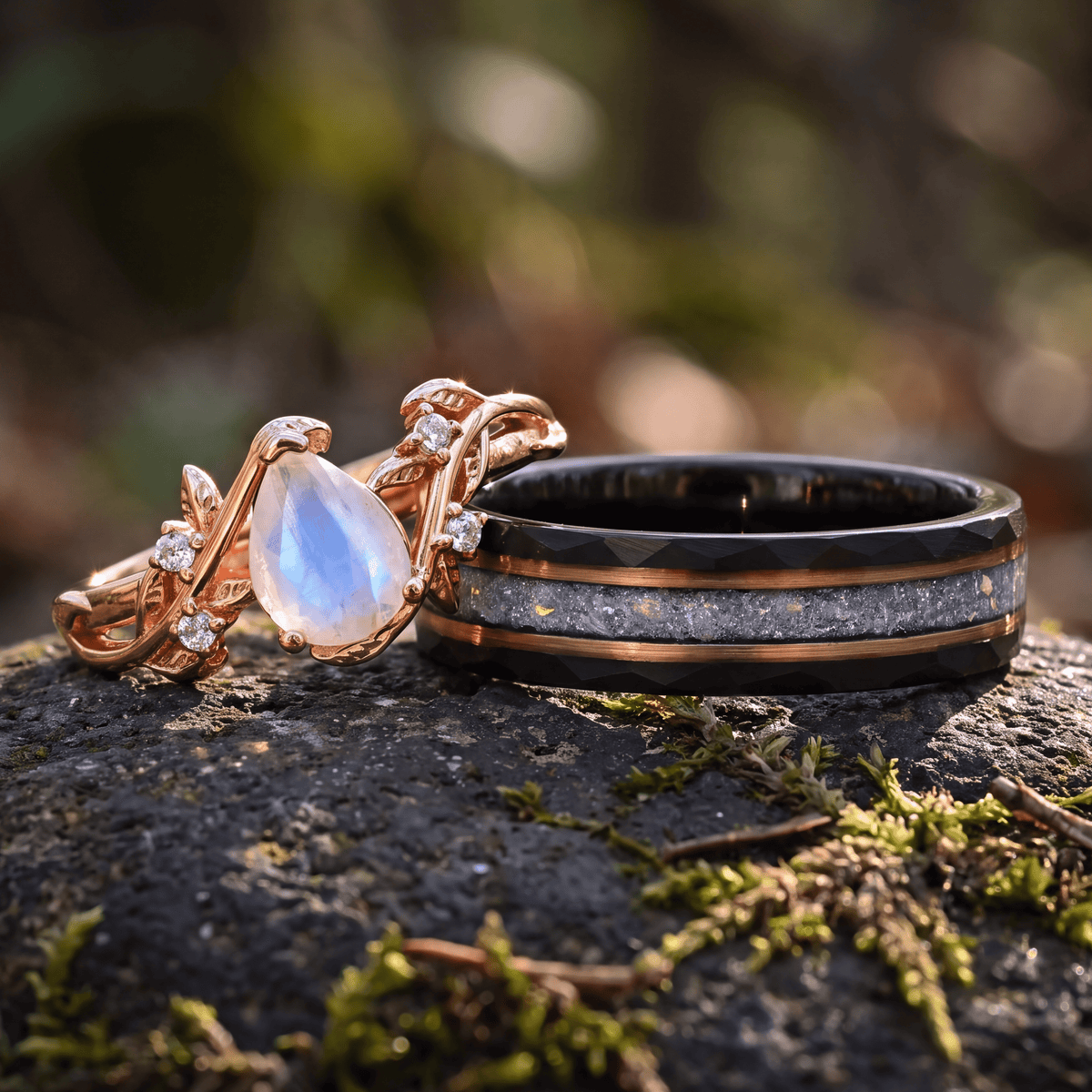 Moonstone - Ring Set