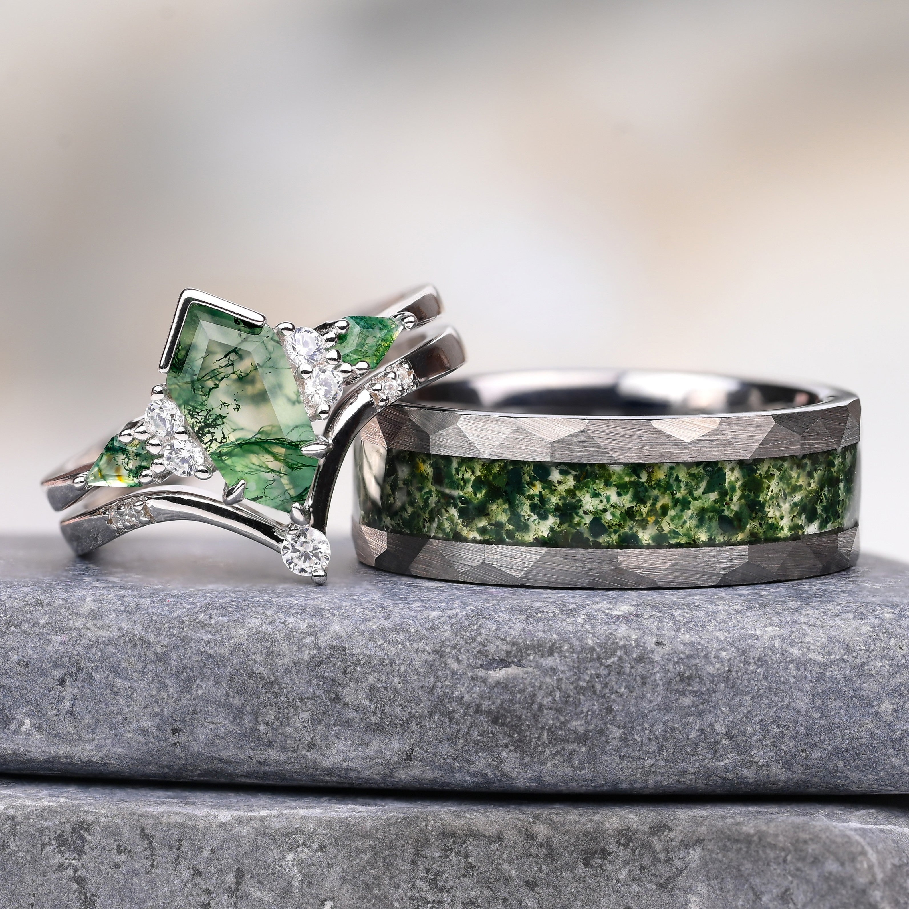 Moss Rings Set