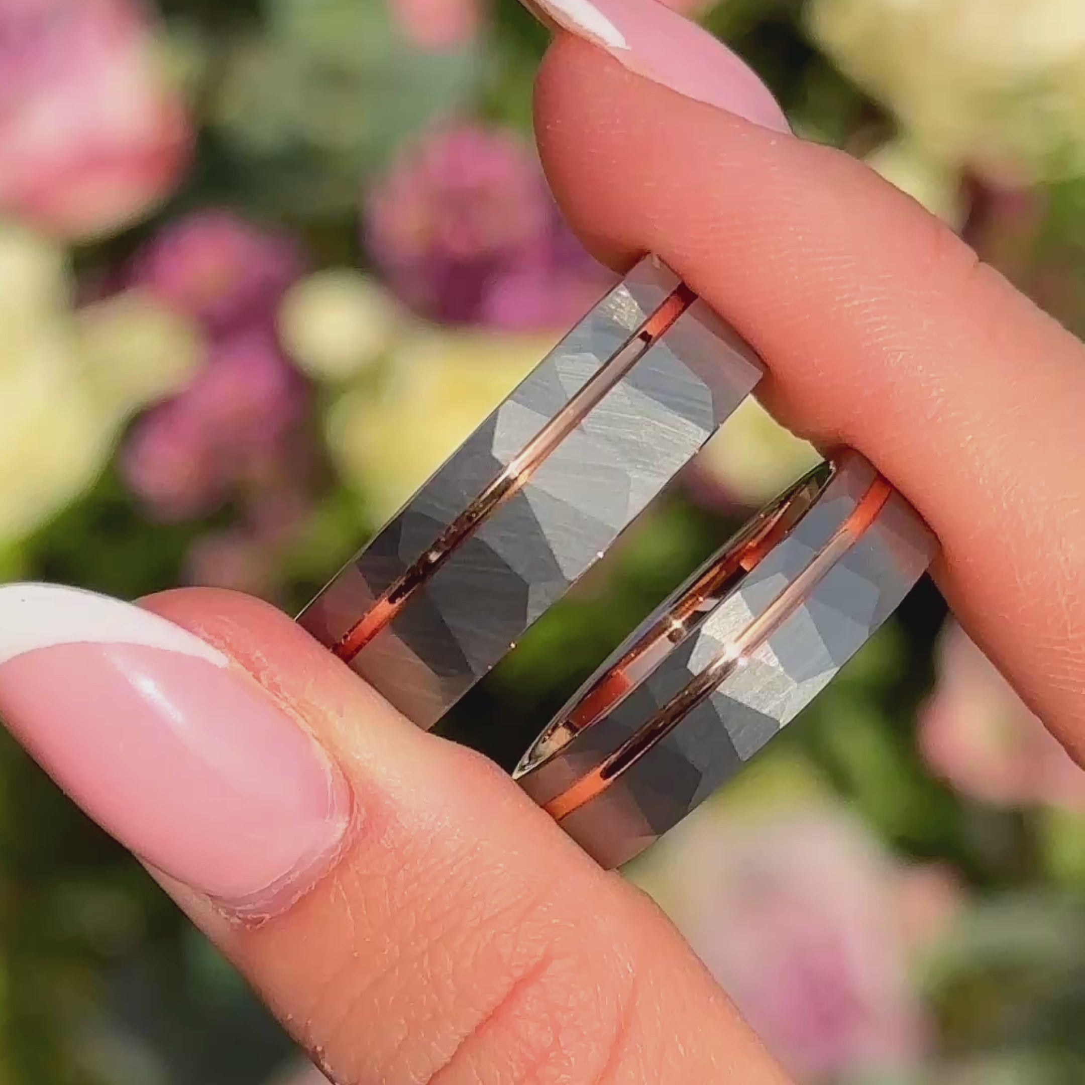 CEO – Ringe für Paare, Wolframringe, Roségold innen – Jubiläumsring, Ehering – Monetto Ringe
