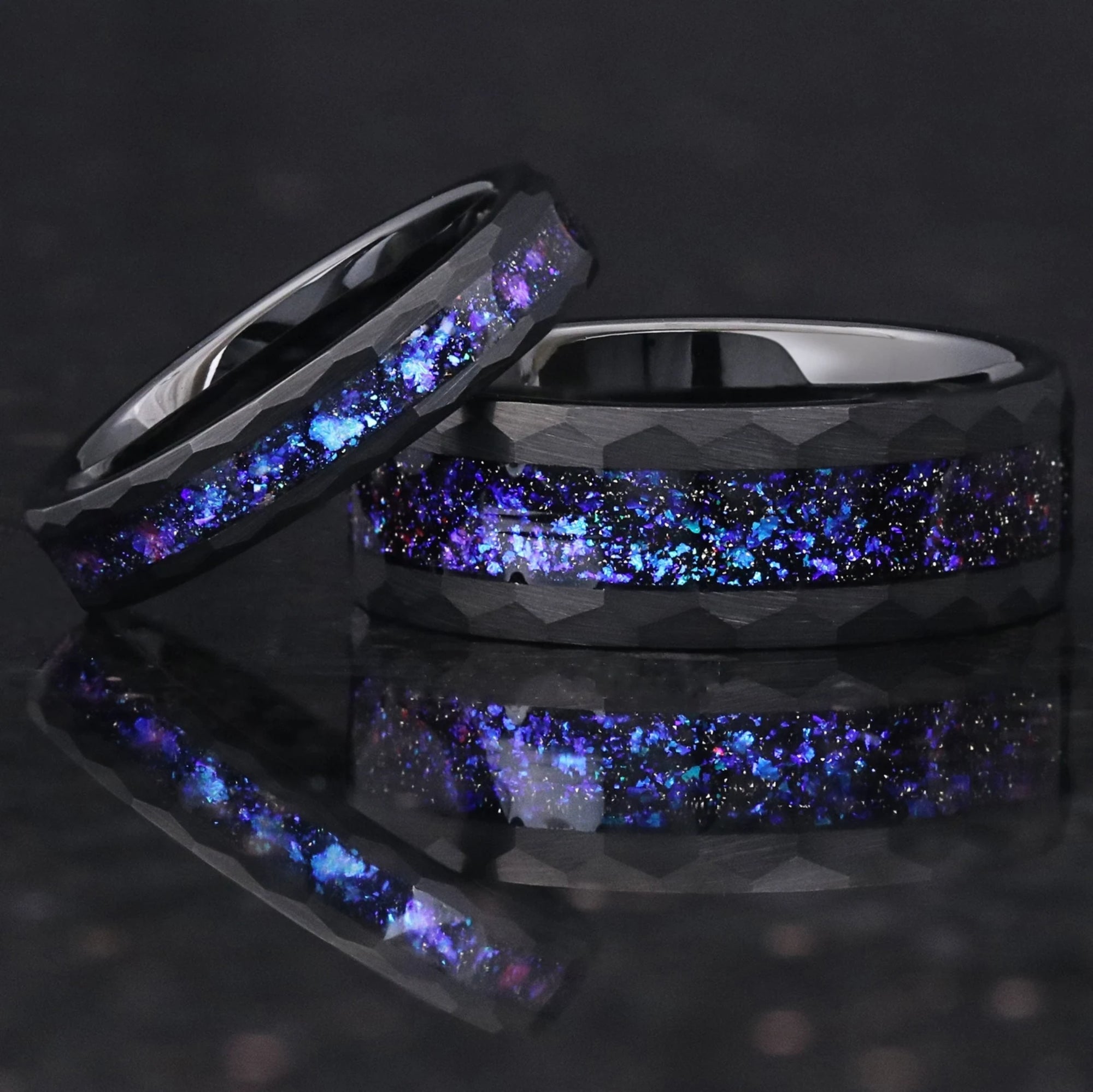 Einzigartiger Ring für Paare- Quantum - Wolframringe für Paare- Geschenk für den Partner