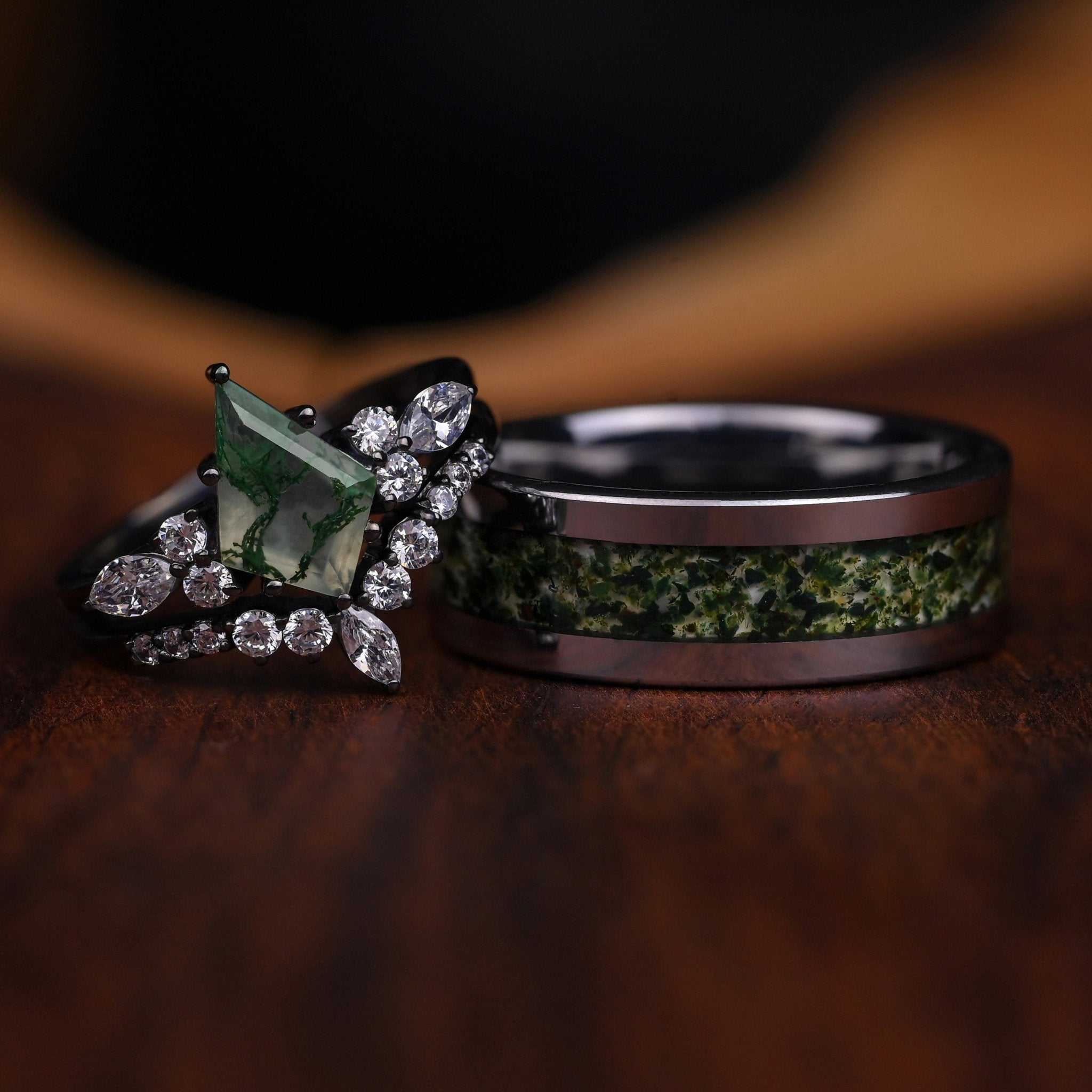 Agate ring set