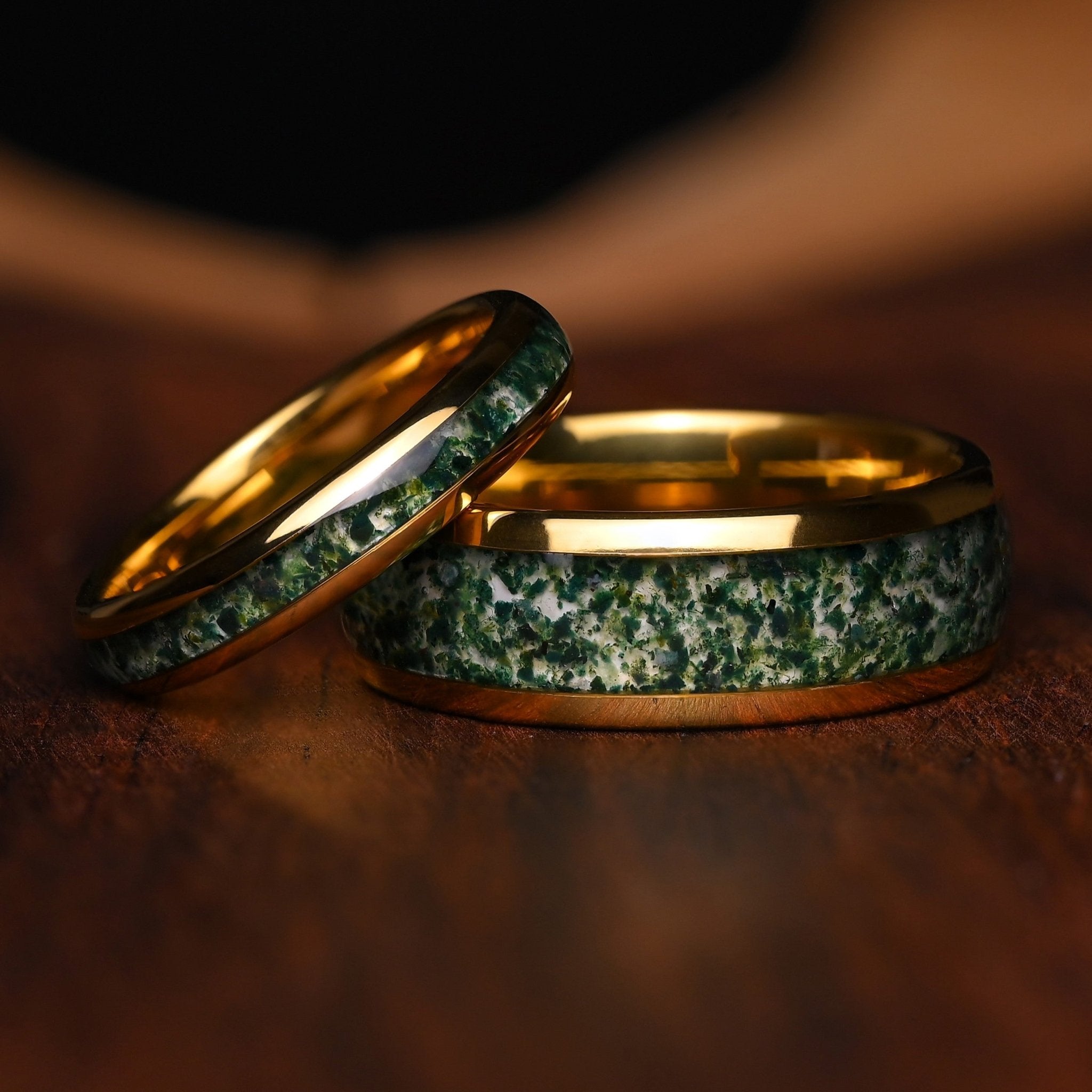 Catalyst - Moss Agate Ring Set