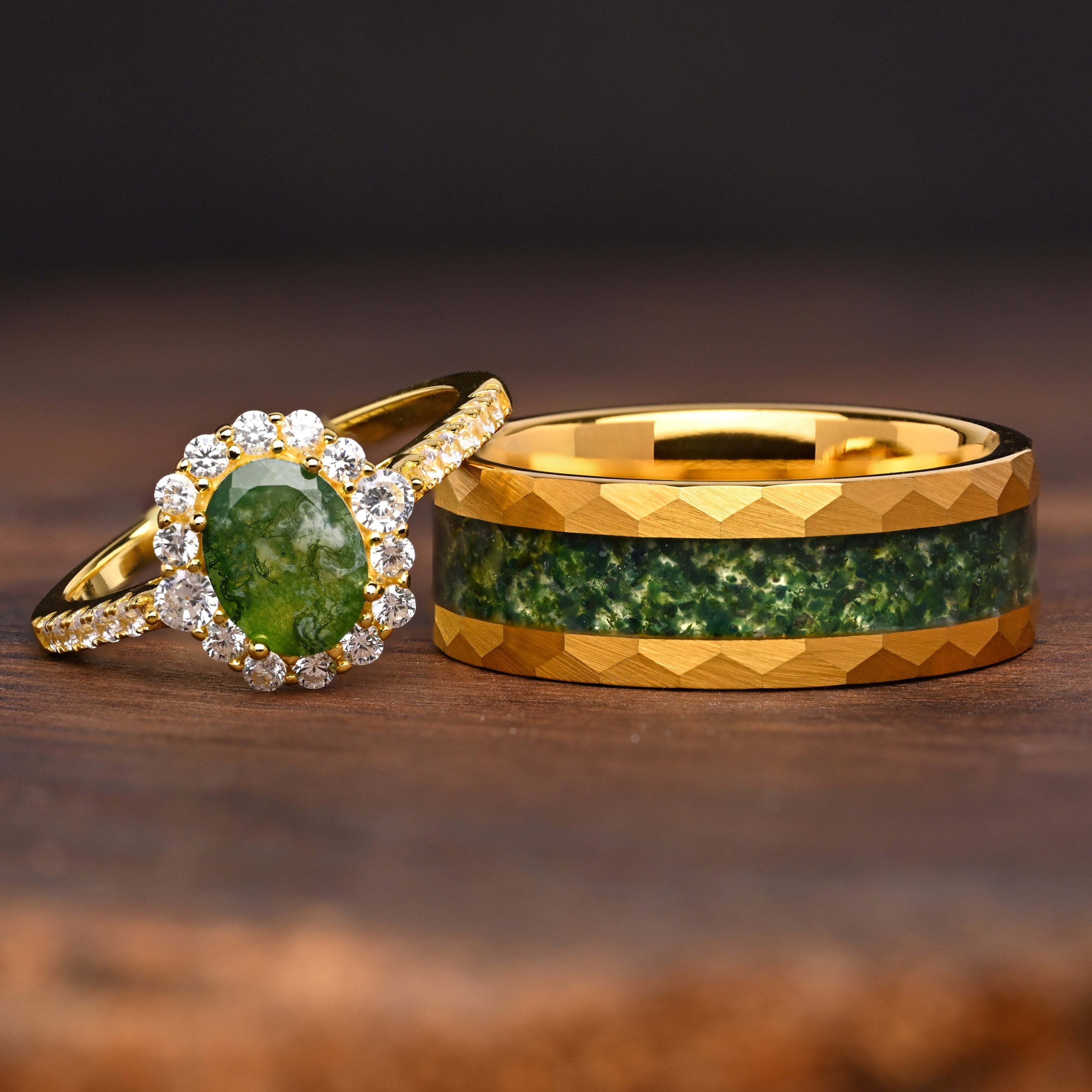 Verdant Vow of Elysia - Ring Set