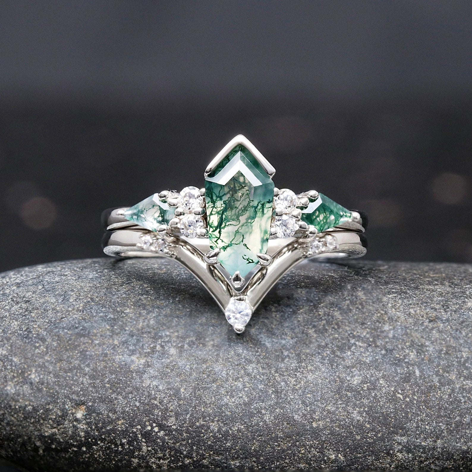 Mossy Charm - Ring Set