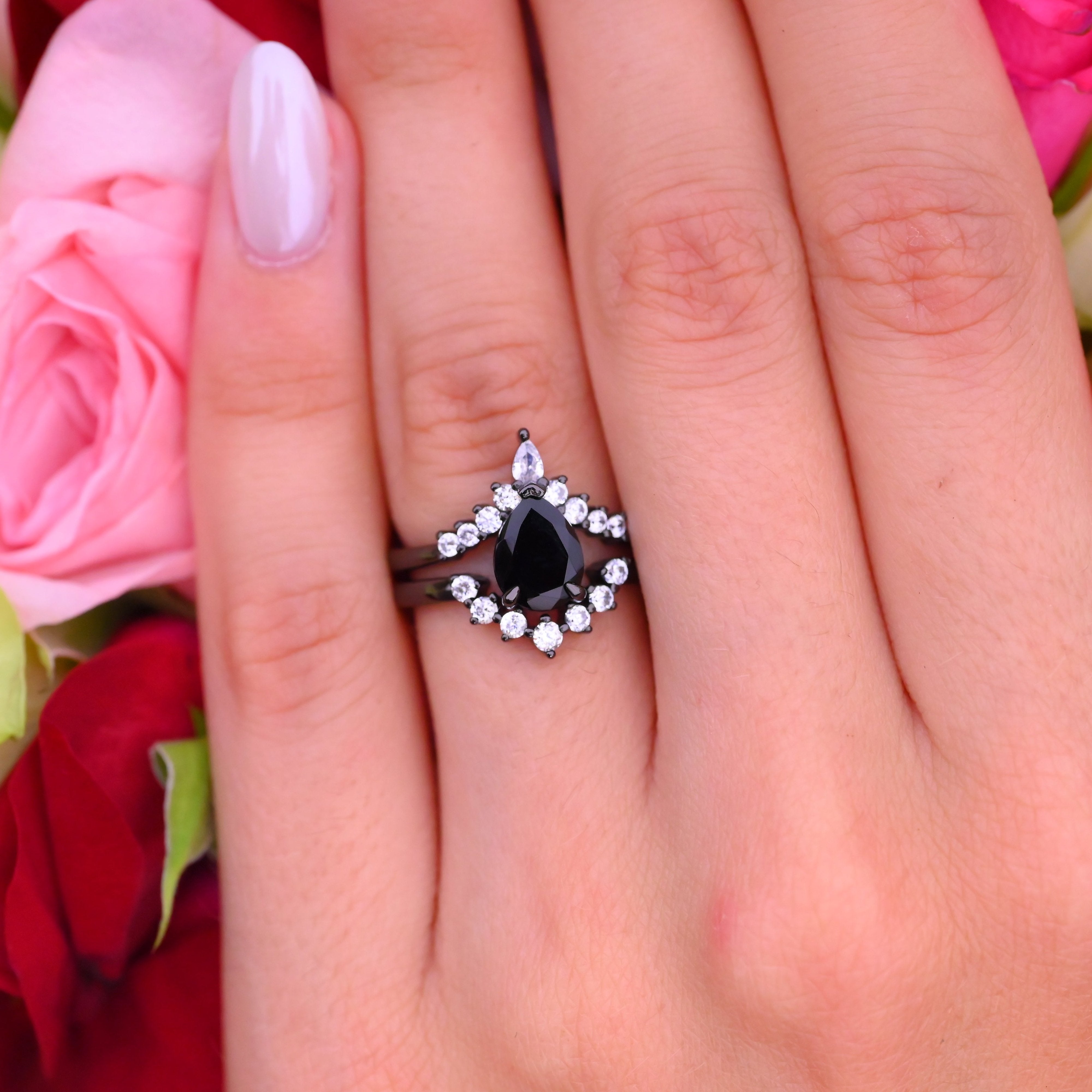 Obsidian rings for women