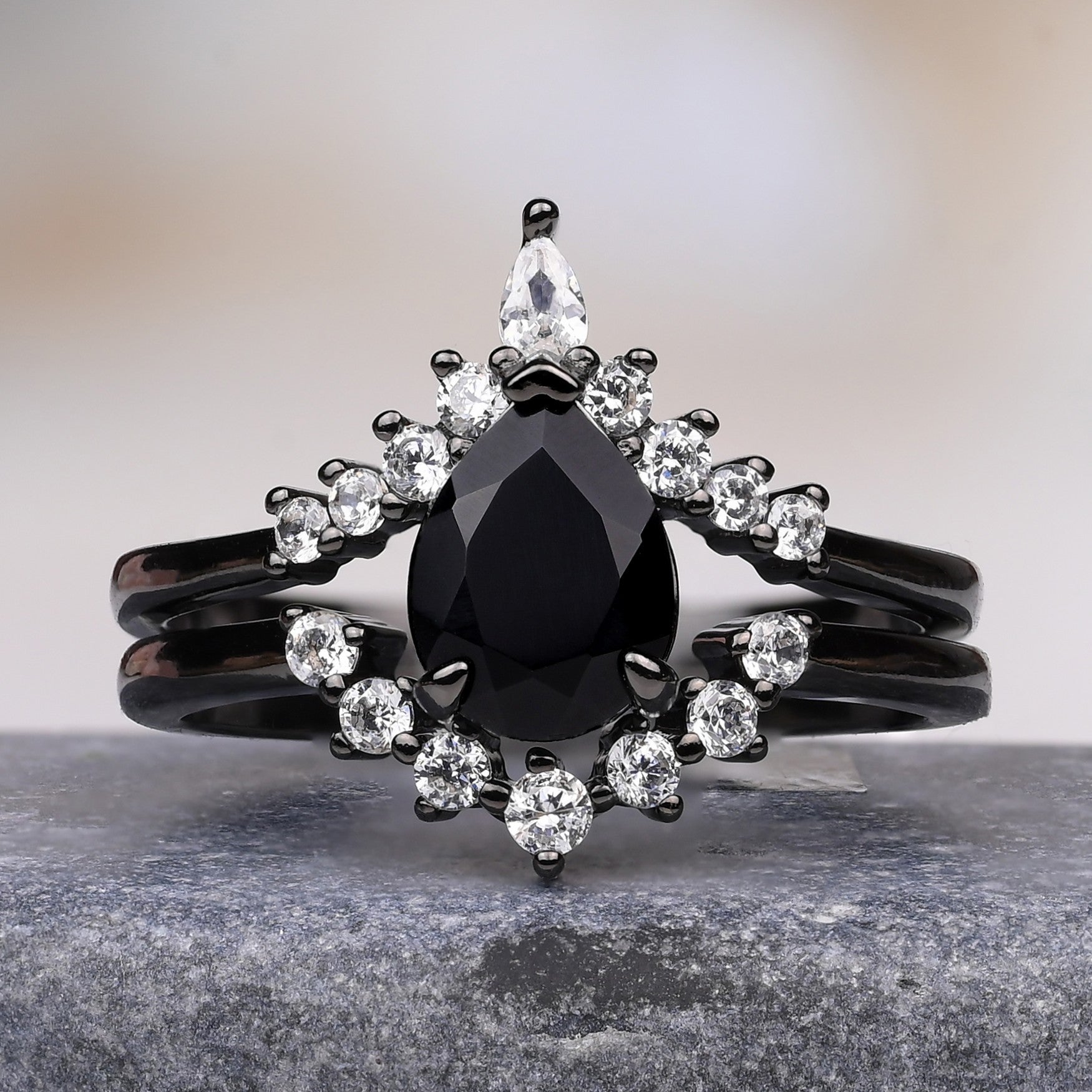 Obsidian Ring Fur Damen, 925 Sterling Silber, Obsidian Monetto Ringe