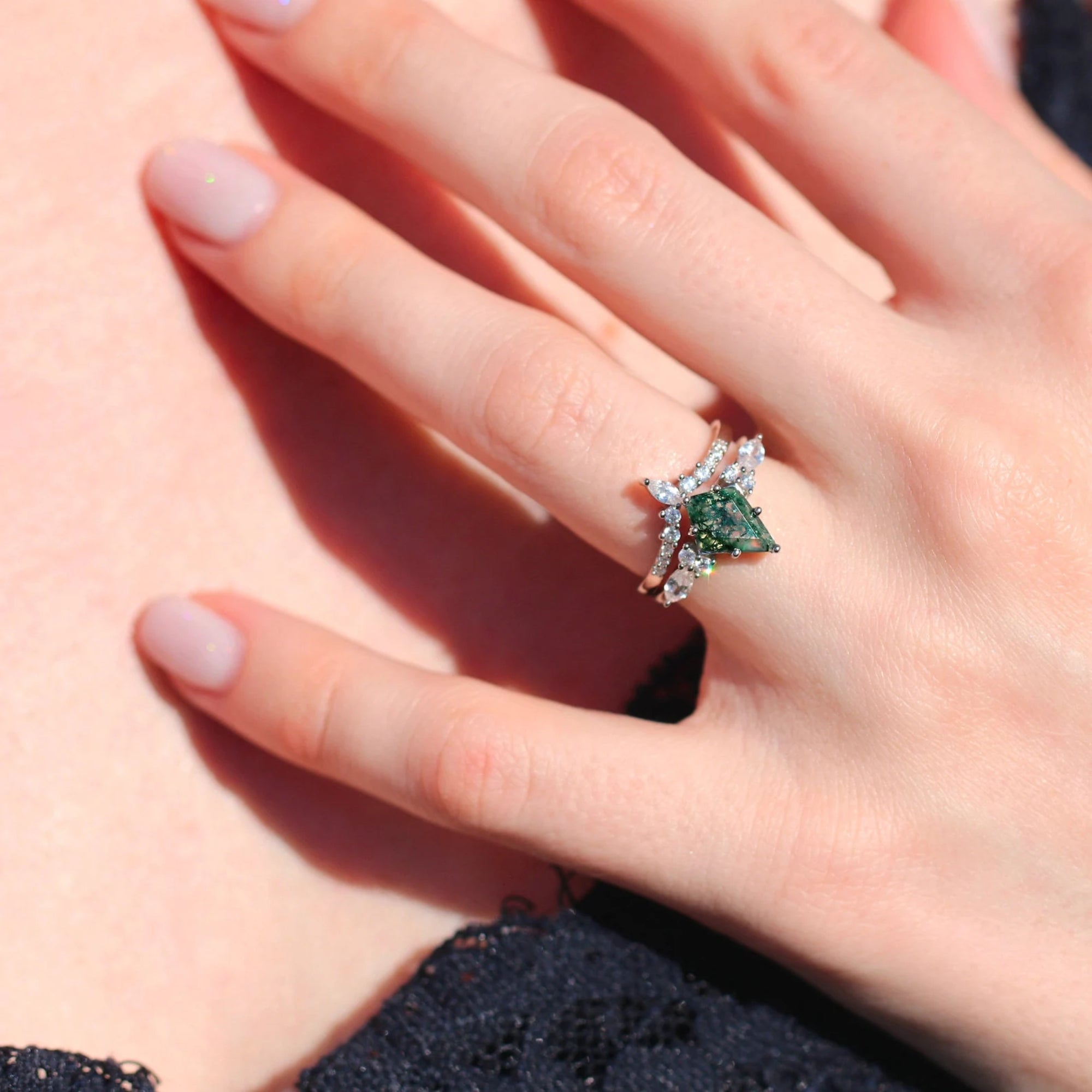 Verdant Vow of Elysia - Ring Set